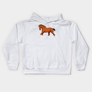 Clydesdale horse Kids Hoodie